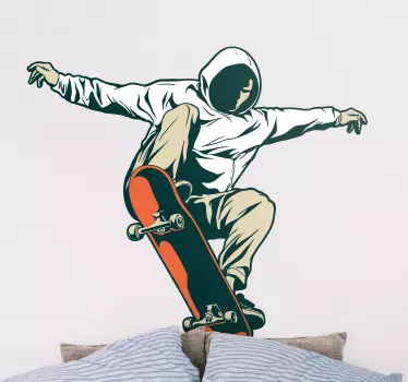 Skateboard springende vægoverføringsbillede - TenStickers