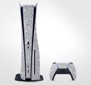 Skinnende sølv skin playstation 5 klistermærke - TenStickers