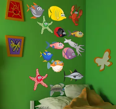 Små hav dyr wallsticker - TenStickers