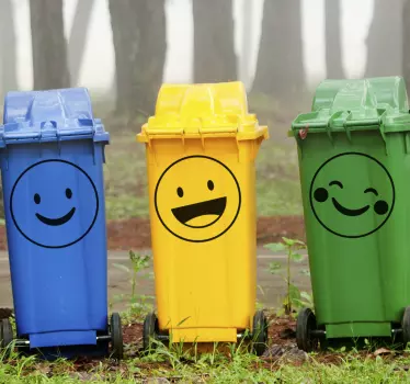 Smiley containere mærkat - TenStickers