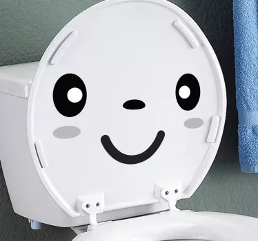 Smiley toilet sticker - TenStickers