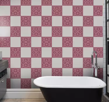 Smukke paisley blomster fliseoverføringsoverføringsbillede - TenStickers