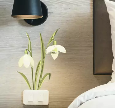 Snedråbe plante blomst vægoverføringsbillede - TenStickers