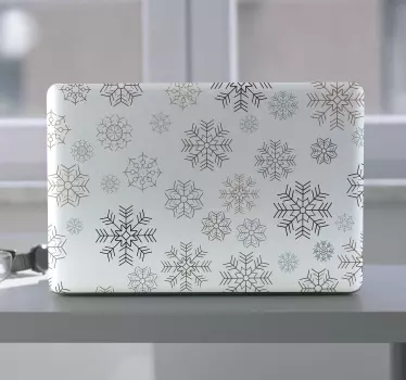 Snefnug mønster laptop mærkat - TenStickers