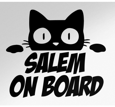 Sød monocolor kat kigger bil klistermærker - TenStickers