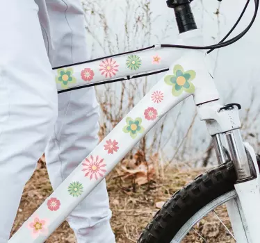 Søde blomster Klistermærke til cykel - TenStickers