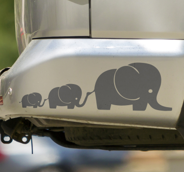 Søde elefanter bil mærkat - TenStickers