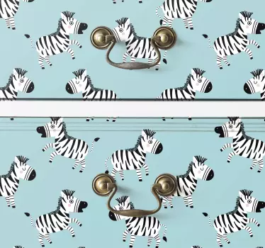 Søde zebraer til børn mærkater til møbler - TenStickers