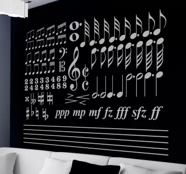 Solfeo musikalsk klistermærke - TenStickers