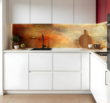 Solnedgang over en sø køkken wallsticker - TenStickers