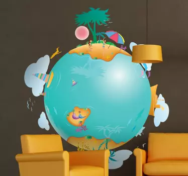 Sommer planet klistermærke - TenStickers