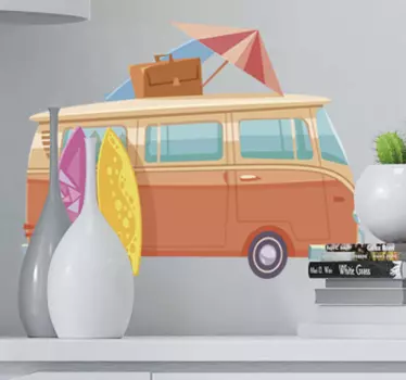 Sommer van surf dekal - TenStickers