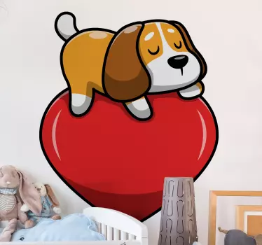 Sovende hund mærkat - TenStickers