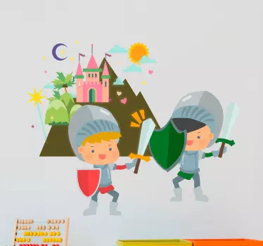 Spædbarn ridder væg kunst klistermærke - TenStickers