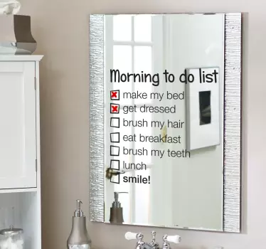 Spejl morgen for at gøre liste mærkat - TenStickers