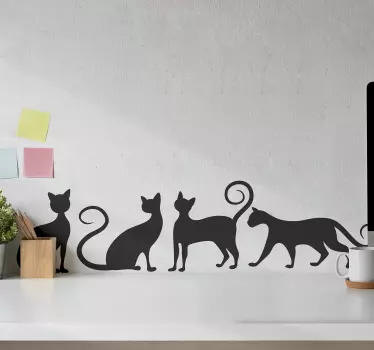 Spiller katte vægdekor - TenStickers