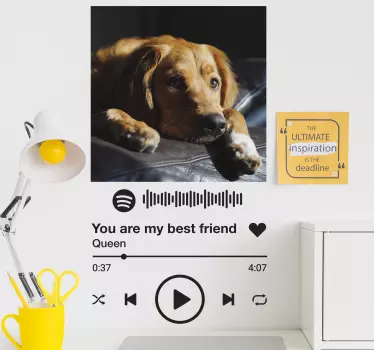 Spotify tekst og billede brugerdefineret klistermærke - TenStickers