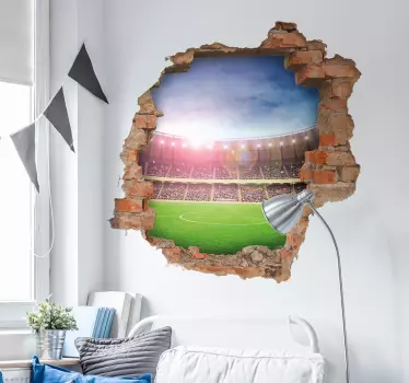 Stadion trompe l'oeil visuelle effekter vægklistermærke - TenStickers