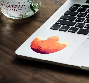 Stigende sol laptop klistermærke - TenStickers