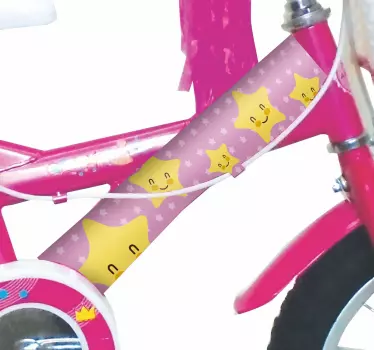 Stjerne klistermærker på cykel - TenStickers