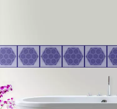 Stor sekskantformet flisemønster fliseoverførsel - TenStickers