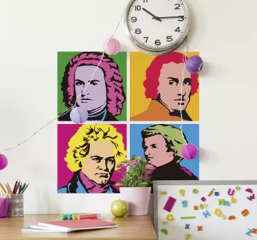 Store forfattere klassisk musik klassisk musik vægklistermærke - TenStickers