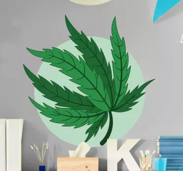 Store mærkater om cannabisbladplanter - TenStickers