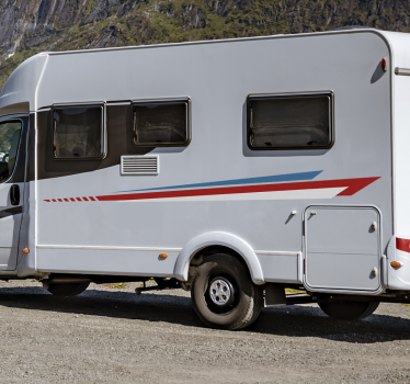 Striber side klistermærke til campingvogn - TenStickers