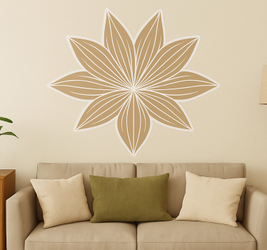 Stue wallsticker geometrisk lotus - TenStickers