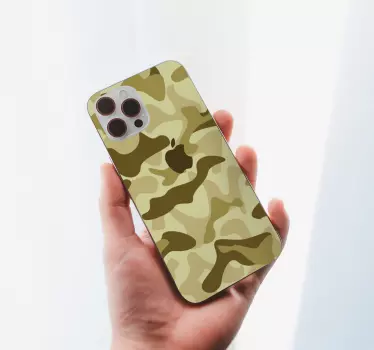 Subtil grøn camouflage iphone-mærkat - TenStickers
