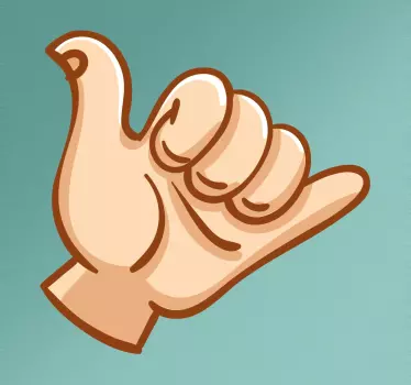 Surfer hånd klistermærke - TenStickers