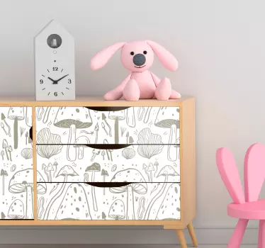 Svampeskov print folie til møbler - TenStickers