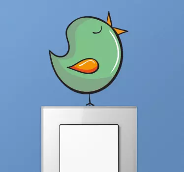 Syngende fugl stickers til stikkontakt - TenStickers