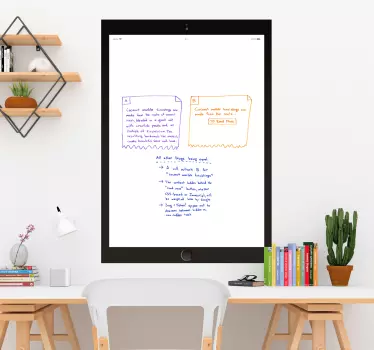 Tablet design whiteboard klistermærke business sticker - TenStickers