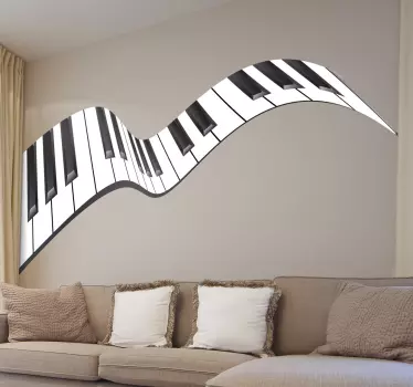 Tastatur musik væg klistermærke - TenStickers