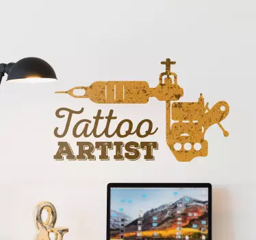 Tatovering kunstner væg klistermærke - TenStickers