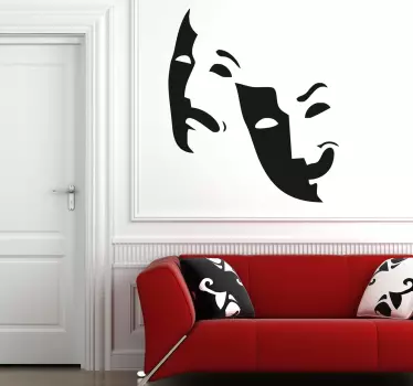 Teatermasker dekorativt klistermærke - TenStickers
