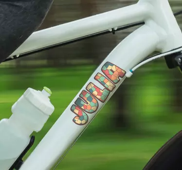 Tegning personlig navn cykel mærkat - TenStickers