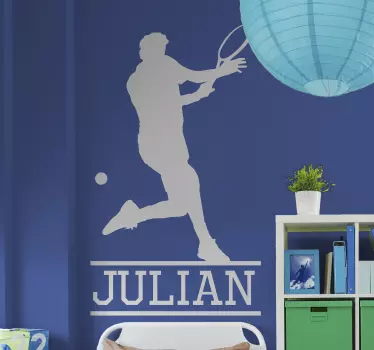 Tennisspiller silhuet vægoverføringsbillede - TenStickers
