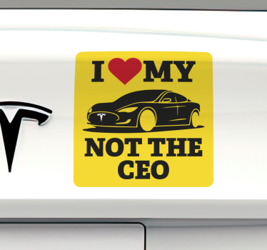 Tesla Elon Musk – bil klistermærke - TenStickers