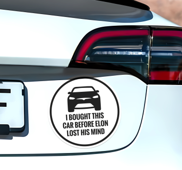 Tesla sticker til bil - TenStickers
