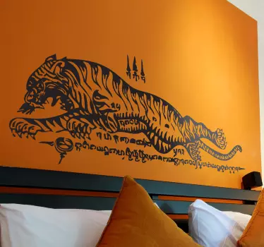 Thai tiger væg klistermærke - TenStickers