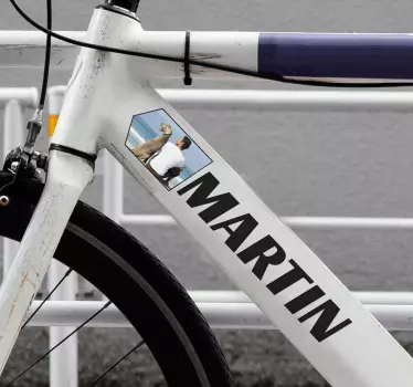 Tilpasset billede klistermærke til cykel - TenStickers