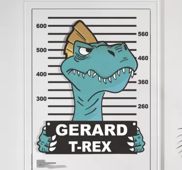 Tilpasses dinosaur verden glas dør mærkat - TenStickers