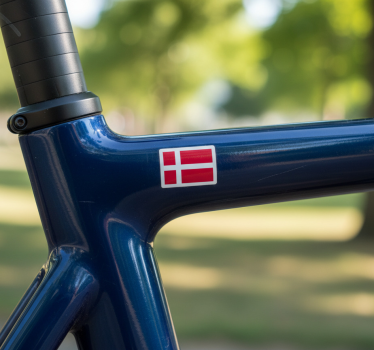 Tilpasses klistermærke lille dansk flag til cykel - TenStickers