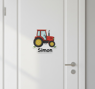 Tilpasses klistermærke traktor til dør - TenStickers