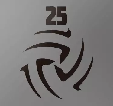 Tilpasses volleyball nummer klistermærke - TenStickers