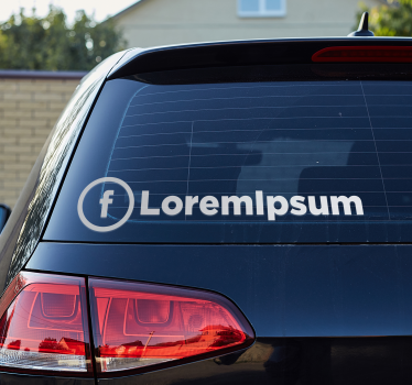 Tilpasset facebook-konto klistermærke til bil - TenStickers