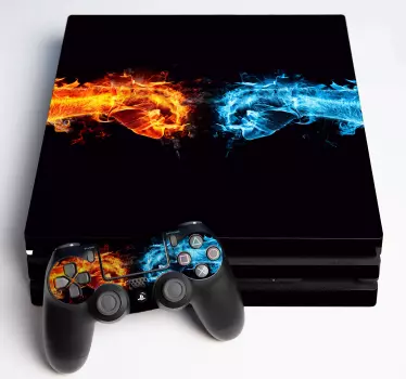 To fyringshænder playstation 4 mærkat - TenStickers