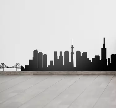 Tokyo skyline vægklistermærke - TenStickers